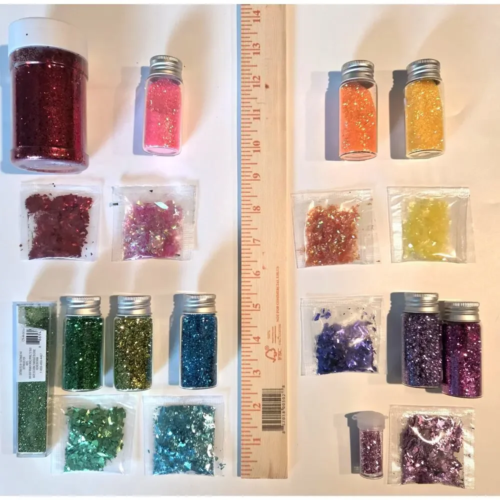Glitter Lot Rainbow Colors Craft Art DIY Resin Cheer Scrapbooking